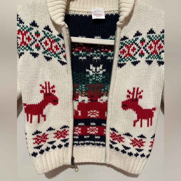Hanna Andersson Dear Deer Sweater Jacket 90/3T - Picture 4 of 13